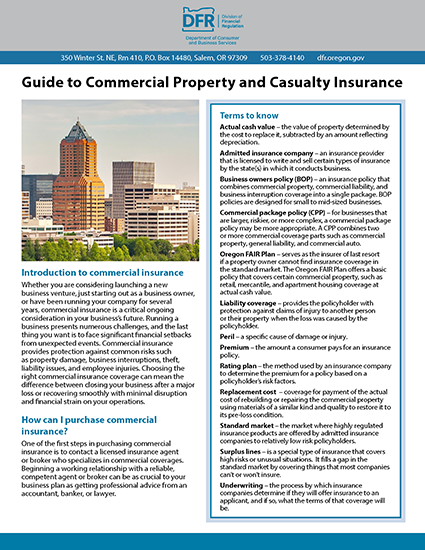 Thumbnail image of Commercial Property and Casualty publication