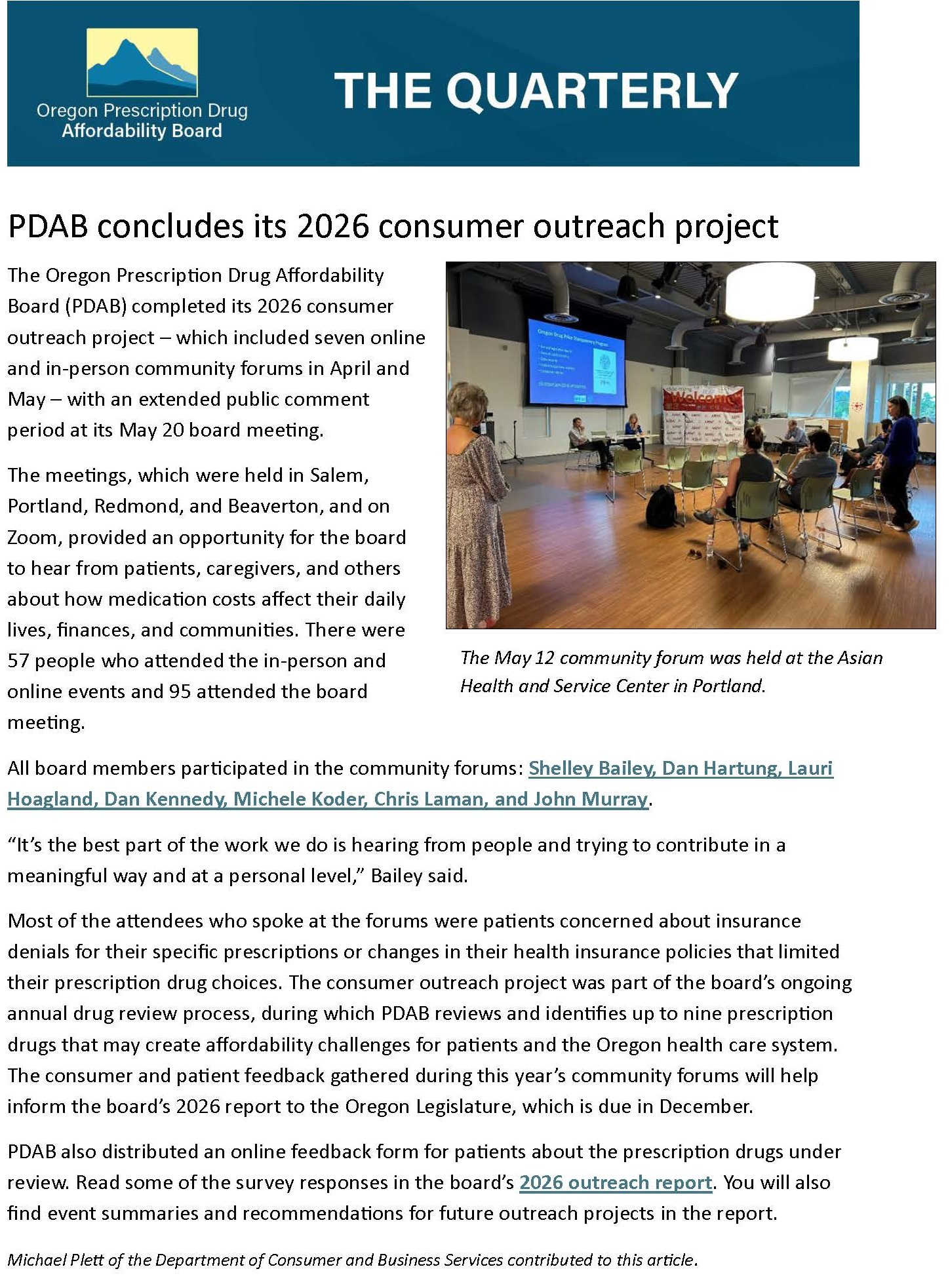 Prescription Drug Affordability Board Newsletter July 8, 2026