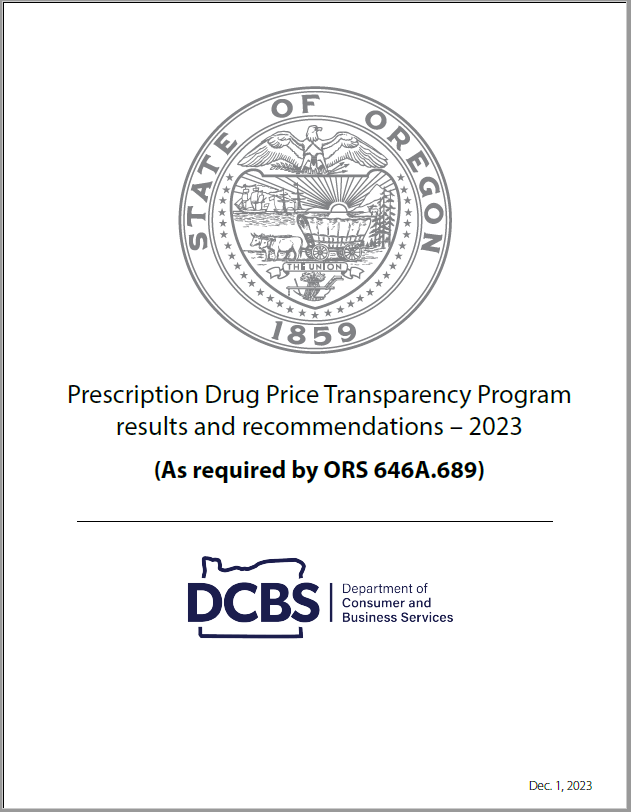 Drug Price Transparency 2023 annual report